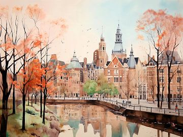 Sketch landschap van Den haag van PixelPrestige