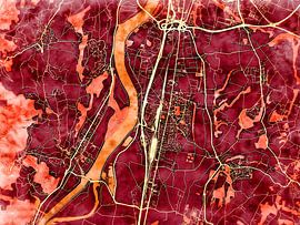 Map of Valence with the style 'Amber Autumn' by Maporia