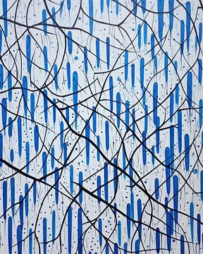 Abstract Blauw van Abstract Schilderij