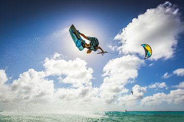 Kitesurf Bonaire, Dylan sur Andy Troy