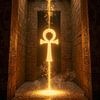 ANKHET - Ein leuchtendes ägyptisches Ankh im Inneren eines Tempels von INFERAURUM