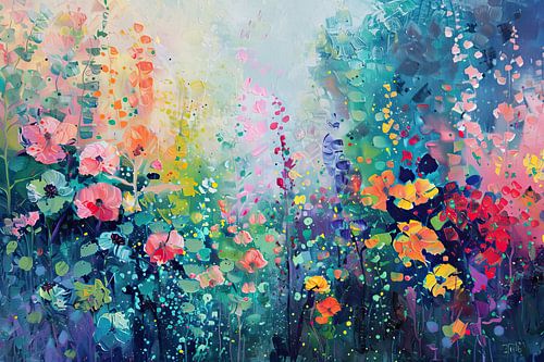 Blumen im Monet-Stil | Blumenfeld Impressionismus