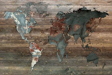 Landkaart van de wereld van Carla van Zomeren
