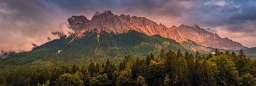 Panoramic photo of the Bavarian Alps