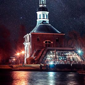 Zijlpoort (Leiden) by night van Edzard Boonen