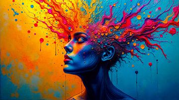 Thoughts unleashed in colours by Klaus Tesching - Art-AI