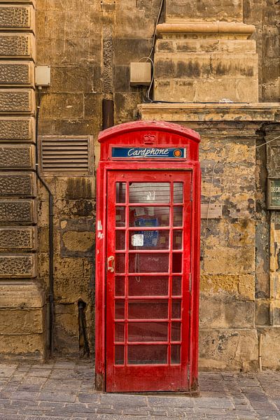 Magisches Malta, Valletta, Telefonzelle von Marielle Leenders
