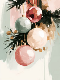 Hanging Christmas Baubles in Pastels by Mosaic Dialogue