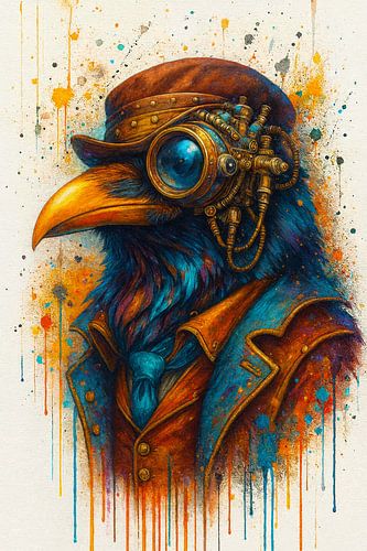 Steampunk Raven Commander