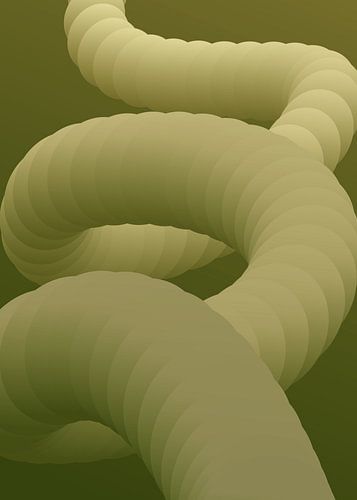 Forme psychédélique, colorée et abstraite de serpent/tube - 5 sur Pim Haring