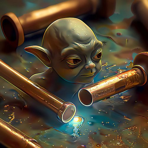 Kabouter in het water