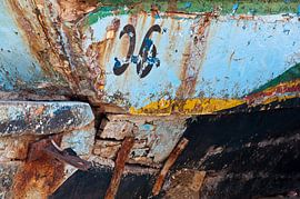 Detail of Senegalese pirogue number 06 by Lois Diallo