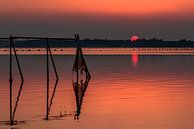 Oranje zonsondergang boven de Ionische Zee van Gea Gaetani d'Aragona thumbnail