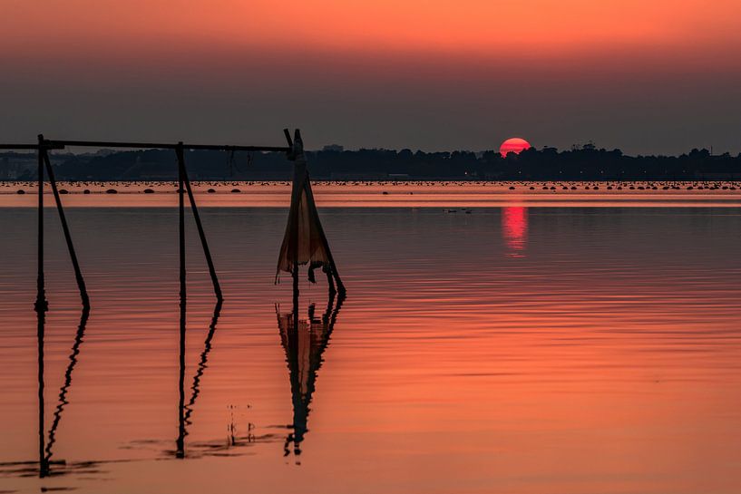 Orange coucher de soleil sur la mer Ionienne par Gea Gaetani d'Aragona