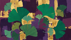 Emerald Ginkgo on Purple Gold by Siti Zuliana