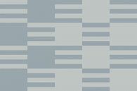 Schaakbordpatroon. Moderne abstracte minimalistische geometrische vormen in blauw en grijs 32 van Dina Dankers thumbnail