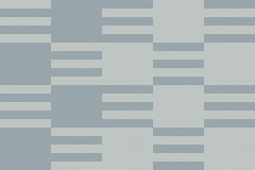 Dambordpatroon. Moderne abstracte minimalistische geometrische vormen in blauw en grijs 32 van Dina Dankers
