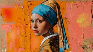 Fille moderne avec le pareI Johannes Vermeer "Fragments du passé&quot ; sur René van den Berg