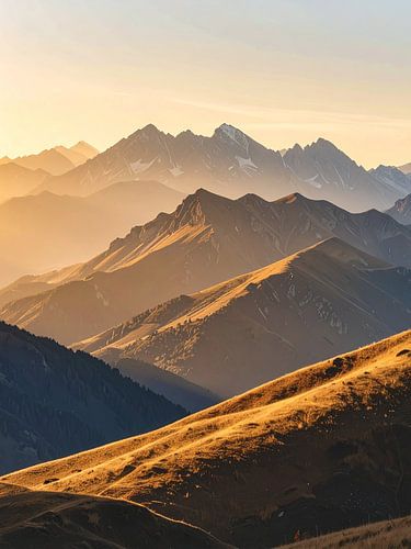 Gouden Uur Berglandschap Kunst