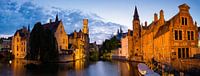 Het Panorama van de Rozenhoedkaai in Brugge