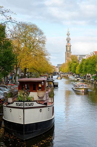 Prinsengracht en Westerkerk in Amsterdam