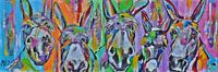 Kleurrijke ezels van Kunstenares Mir Mirthe Kolkman van der Klip thumbnail