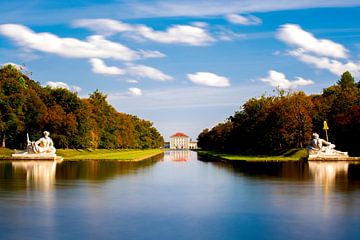 Tuin van het Paleis Nymphenburg : Uitzicht op het Paleis