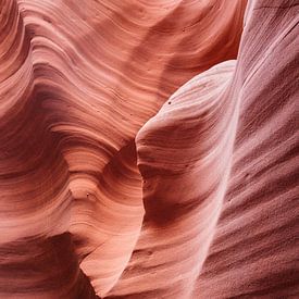 Rote Felsen in organischen Formen im Lower Antelope Canyon von Myrthe Slootjes