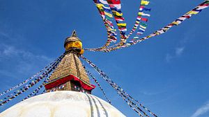 Bodnath Stupa in Kathmandu Nepal van Jan van Reij