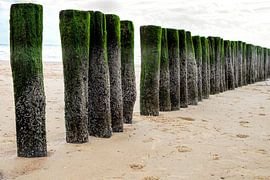 Wellenbrecher an der seewärtigen Nordseeküste. Wout Kok One2expose von Wout Kok