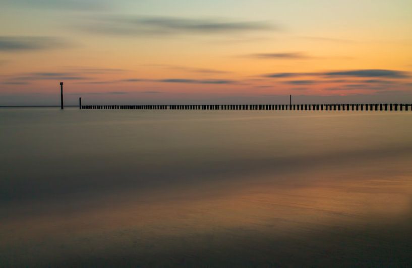 Zeeland Sonnenuntergang von MSP Canvas