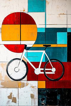 Abstracte fiets in moderne stijl van Art & Soul Creations