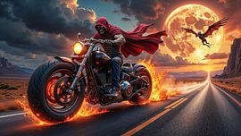 MORTYX - The Grim Reaper fleeing from a flying demon by INFERAURUM