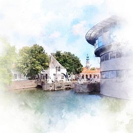 Schleuse im Innenhafen, Middelburg, Zeeland. von Danny de Klerk