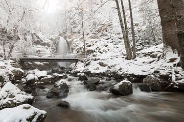 Winter Waterval Brug van Fabrizio Micciche