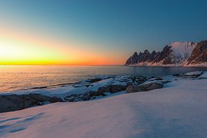 Sunset at Tungeneset on Senja island in Northern Norway