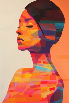 Abstract female portrait by Bert Nijholt