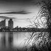 Wien mit Blick auf die Donaucity in schwarzweiss. von Manfred Voss, Schwarz-weiss Fotografie