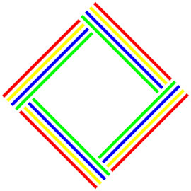No Crossing | Great Wide Open | S=2 | Color=4 | RGBY | Center=Green von Gerhard Haberern