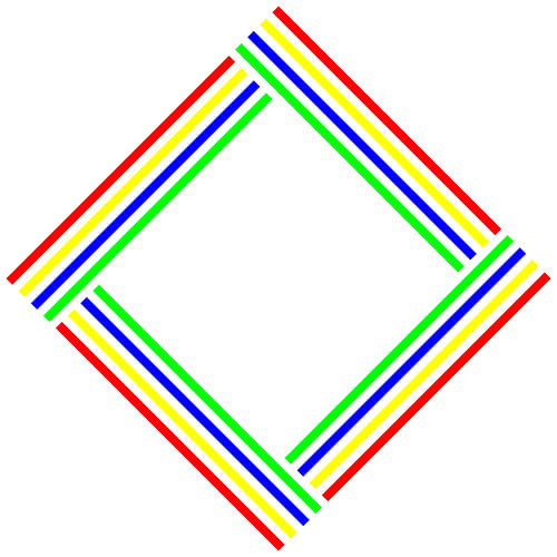 No Crossing | Great Wide Open | S=2 | Color=4 | RGBY | Center=Green
