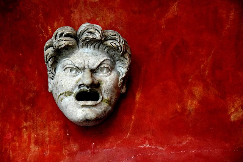 Hoofd op rood par Roelof Broekman