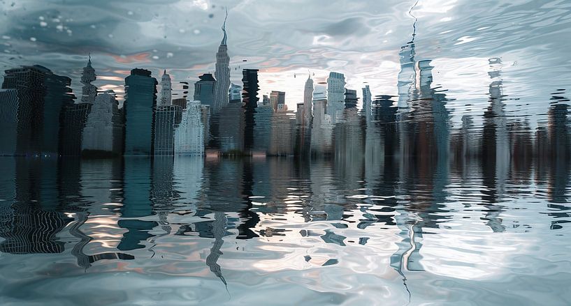 NYC Skyline Abstrakt von fernlichtsicht