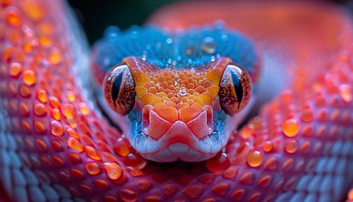 Slang kleurrijk met details roze-oranje panorama