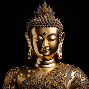 Golden buddha portrait by The Xclusive Art