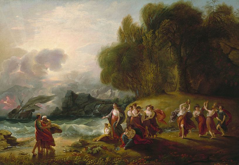 Benjamin West,Telemachus en Calypso van finemasterpiece