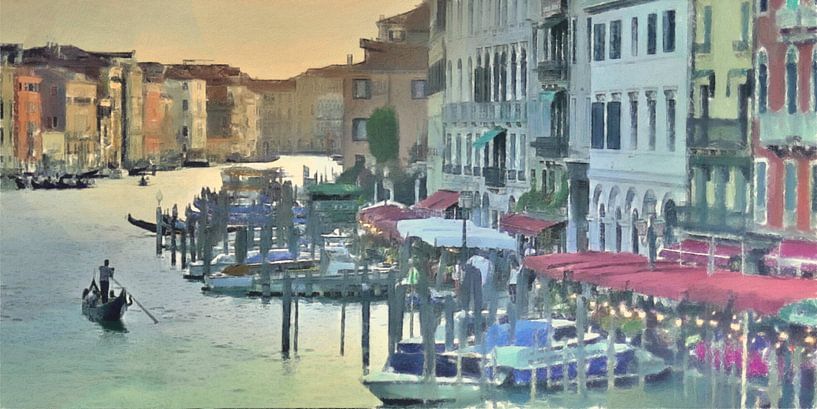 Romantisches Venedig - Digitale Kunst von dirkie.art