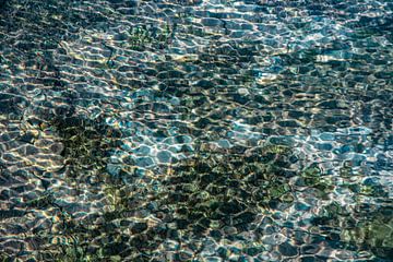 Wasserreflexionen in grünen Farben von Nanda Bussers