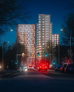 Immeuble de grande hauteur Paddepoel à Groningue sur Harmen van der Vaart