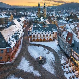 Winter sunset in Goslar, Germany by Michael Abid