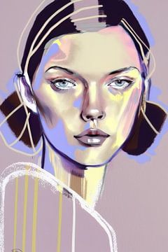 Illustration "purple with yellow" by Carla Van Iersel